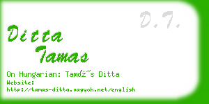 ditta tamas business card